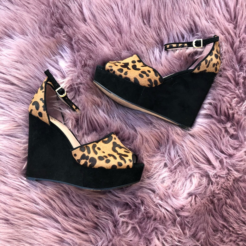 Vince Camuto Leopard Print Wedges